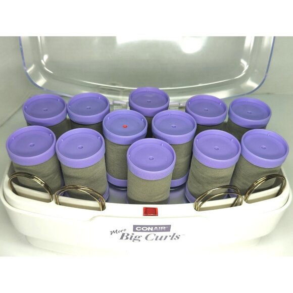 Conair More Big Curls Hot Curlers Jumbo Rollers with Clips Tested Model CHV12N - Picture 6 of 16